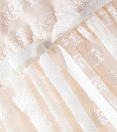 Petite Amalie Lace-trimmed Tulle Dress In White