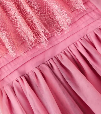 Petite Amalie Lace-trimmed Tulle Dress In Pink
