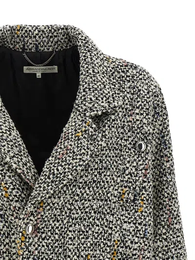 Alessandra Rich Tweed Bomber Jacket In Multi