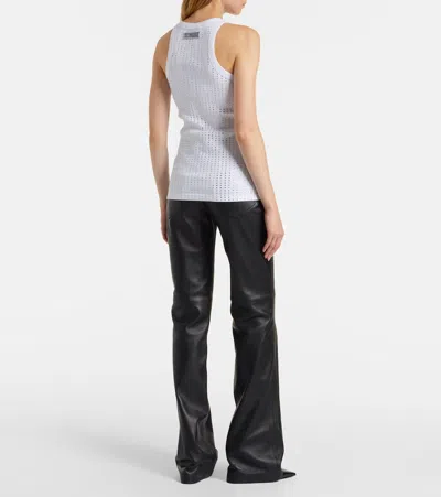 Attico Strass Tank Top In White