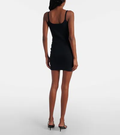 LOGO棉质混纺迷你连衣裙