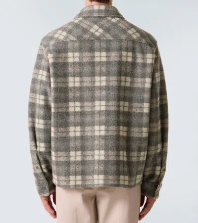 Moncler Graphic Logo Long Sleeve Cotton T-shirt In Gray