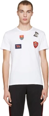 ALEXANDER MCQUEEN White Badges & Butterfly T-Shirt