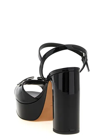 Valentino Garavani Valentino Vlogo 115 Patent Platform Sandal In Black