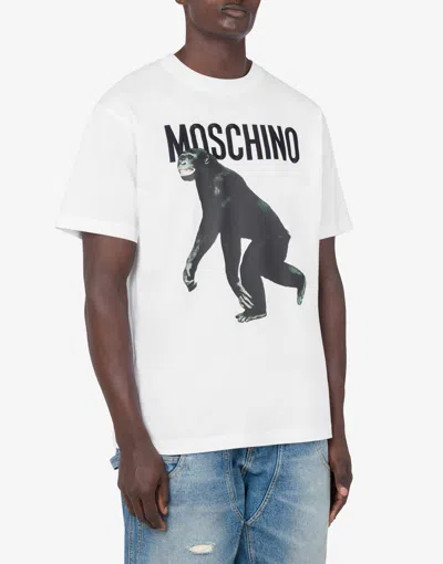 Moschino Logo-print T-shirt In Yellow
