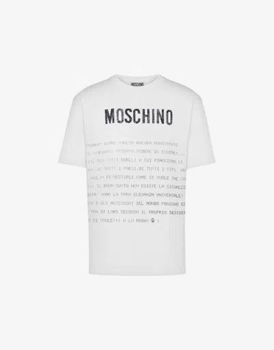 Moschino Couture Message Print T-shirt In White