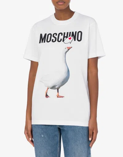 Moschino Classic Cotton T-shirts And Polos Collection In White