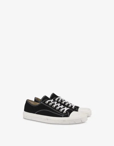 Moschino Square-toe Sneakers In Black