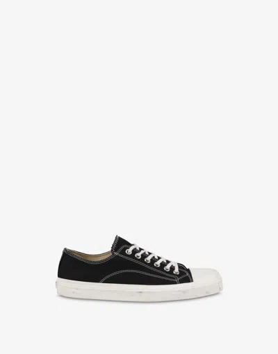Moschino Square-toe Sneakers In Black