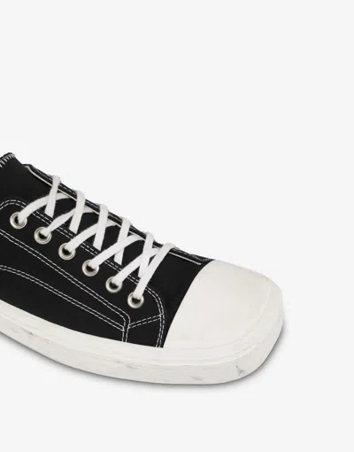 Moschino Square-toe Sneakers In Black