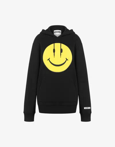 Moschino Sweatshirt In Organic Cotton Smiley® In Black