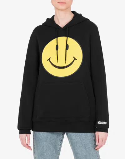 Moschino Sweatshirt In Organic Cotton Smiley® In Black