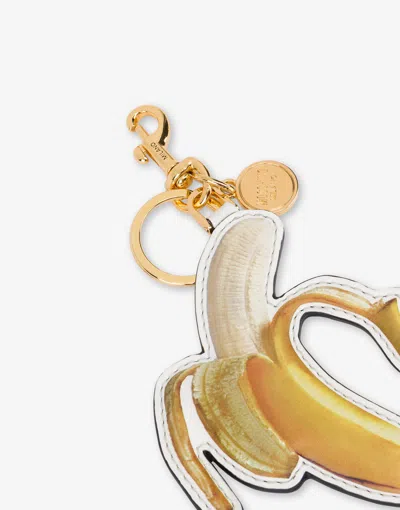 Moschino Banana Keychain In Yellow