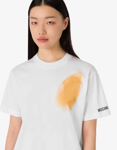 Moschino T-shirt "too Much Irony!" In White