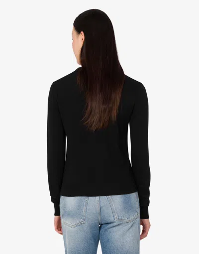 Moschino Laurel Crown Embroidered Logo Sweater In Black
