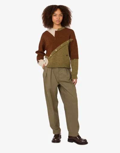 Moschino Colour-block Button-detail Sweater In Multi