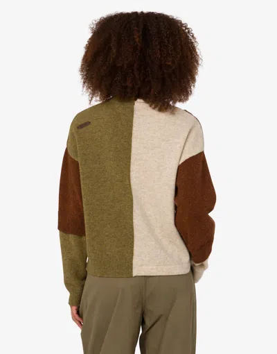 Moschino Colour-block Button-detail Sweater In Multi