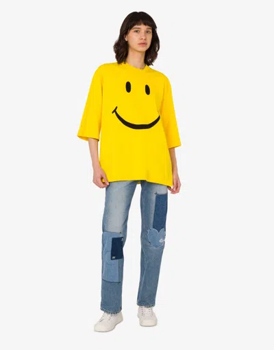 Moschino Yellow T-shirt With Smile In Yellow