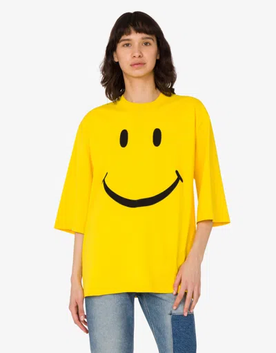 Moschino Yellow T-shirt With Smile In Yellow