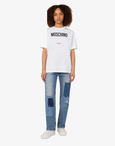 Moschino Classic Cotton T-shirts And Polos Collection In White