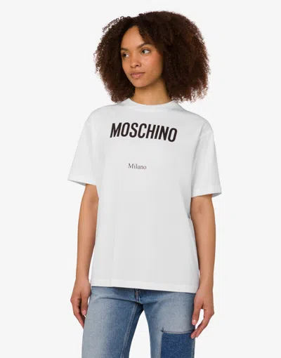 Moschino Classic Cotton T-shirts And Polos Collection In White