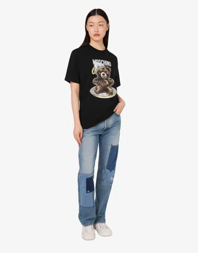 Moschino Teddy Bear Crewneck T-shirt In Black