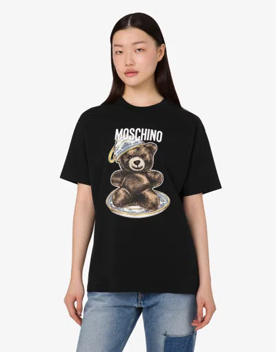 Moschino Teddy Bear Crewneck T-shirt In Black