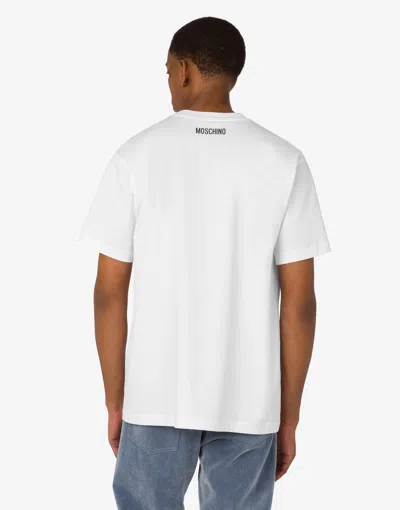 Moschino Organic Cotton Jersey T-shirt Goose In White