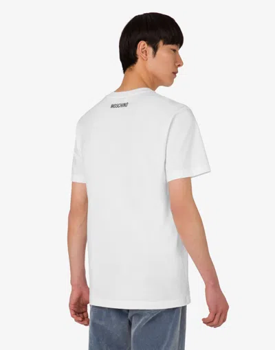 Moschino Organic Cotton Jersey T-shirt Archive In White