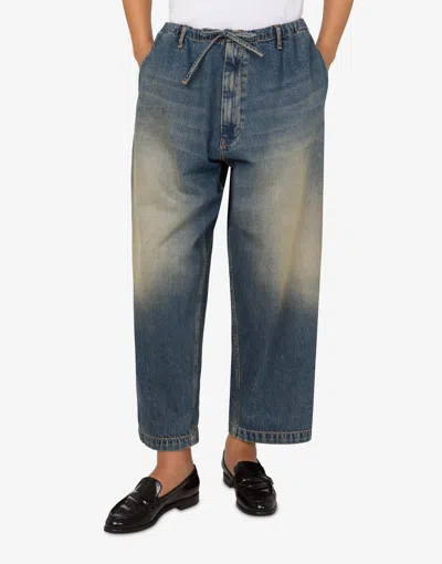 Moschino Jeans Cotton Denim Pants In Blue
