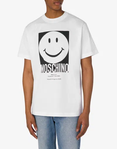 Moschino Smiley Print T Shirt In White