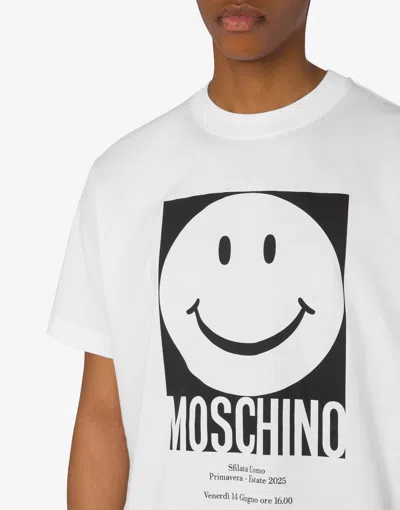 Moschino Smiley Print T Shirt In White
