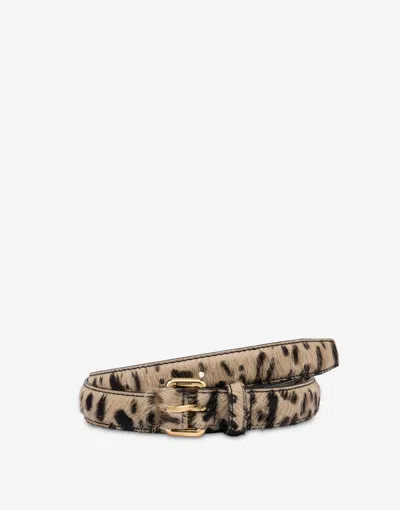 Moschino Pony Belt In Brown