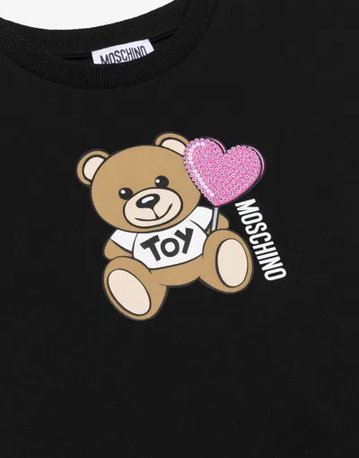 Moschino Jersey Dress Teddy Bear In Black