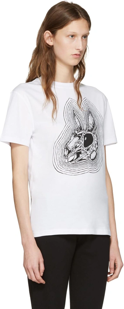 Shop Mcq By Alexander Mcqueen White Be Here Now T-shirt