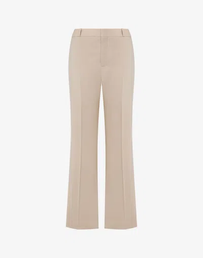 Moschino Wool Canvas Trousers In Neutral
