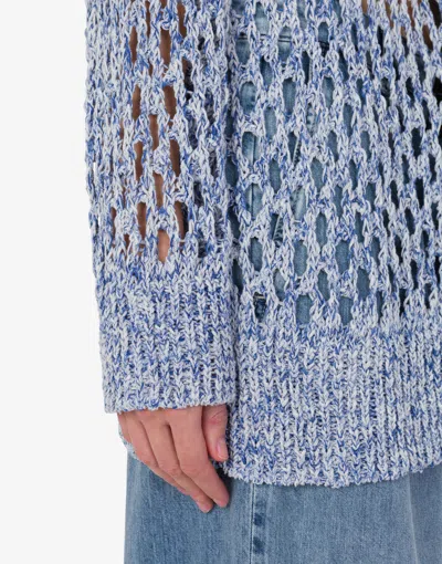 Moschino Knit Cardigan In Blue