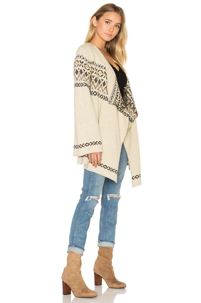 Shop Chaser Drape Front Open Cardigan In Vintage Sweater