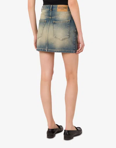 Moschino Denim Skirt Belt Loops In Blue