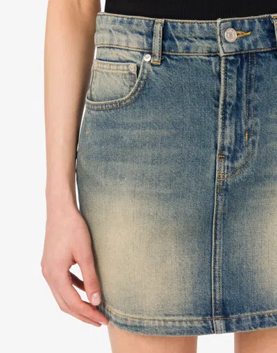 Moschino Denim Skirt Belt Loops In Blue