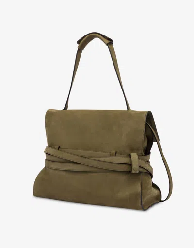 Moschino Versatile Shoulder Bag Adjustable Strap In Green