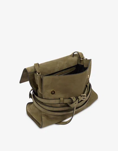 Moschino Versatile Shoulder Bag Adjustable Strap In Green