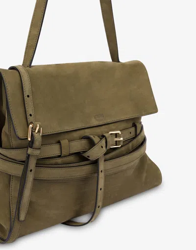 Moschino Versatile Shoulder Bag Adjustable Strap In Green