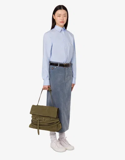 Moschino Versatile Shoulder Bag Adjustable Strap In Green