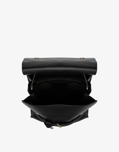 Moschino Flap Backpack With Adjustable Straps And Top Handle In Black