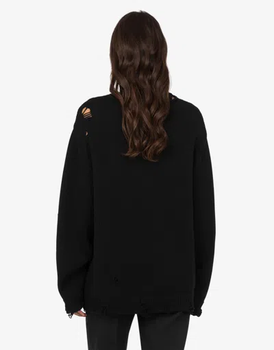 Moschino Couture Black Wool Sweatshirt In Black