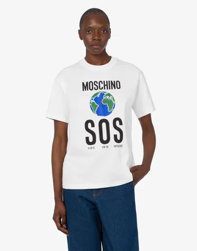 Moschino Couture Tshirt With Print In White