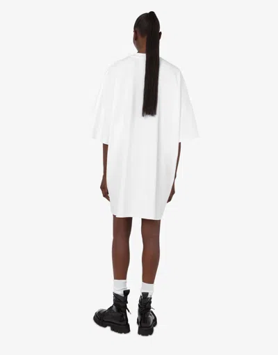 Moschino Cotton Interlock Dress In White