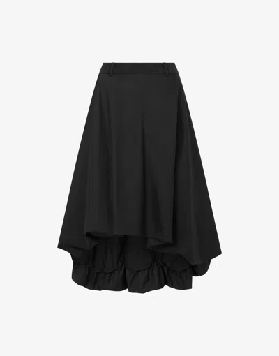 Moschino Cotton Poplin Skirt In Black