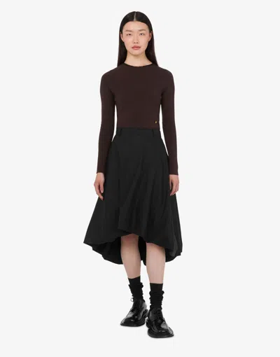 Moschino Cotton Poplin Skirt In Black